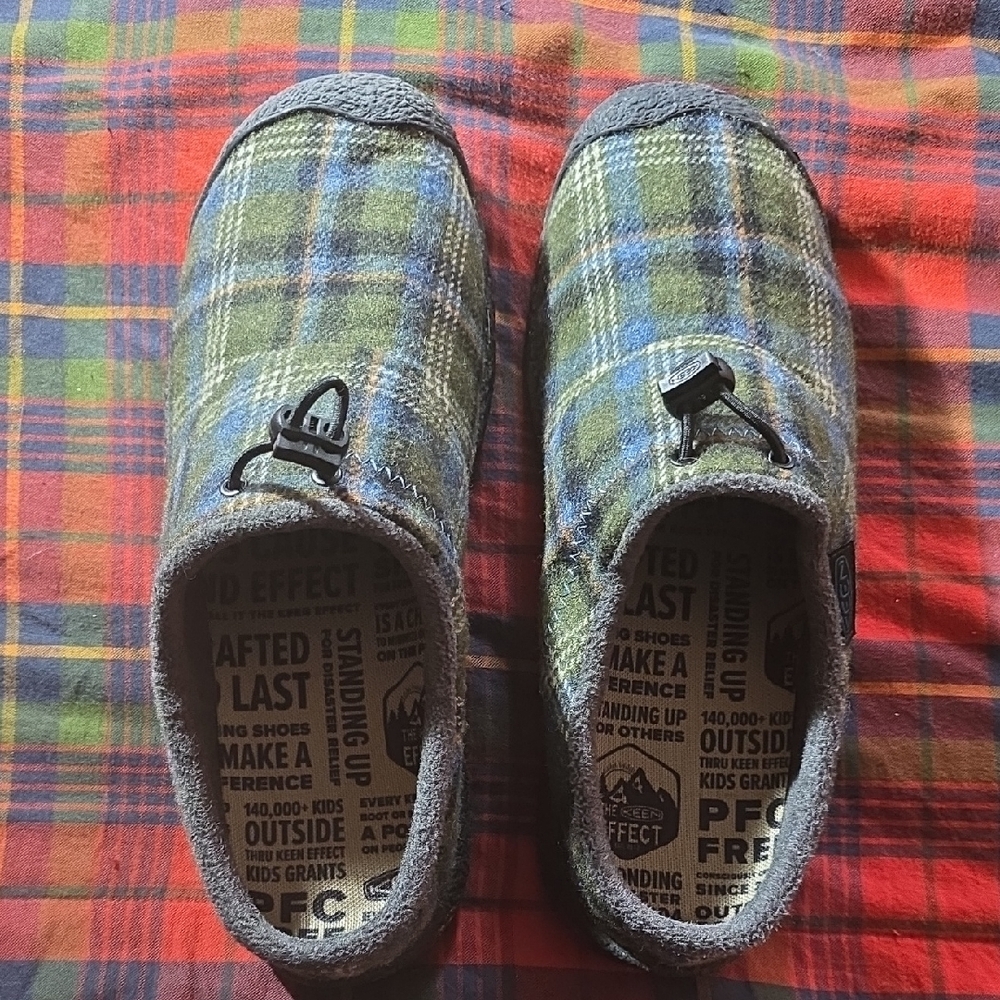 Keen Plaid Loafers - Green and Gray